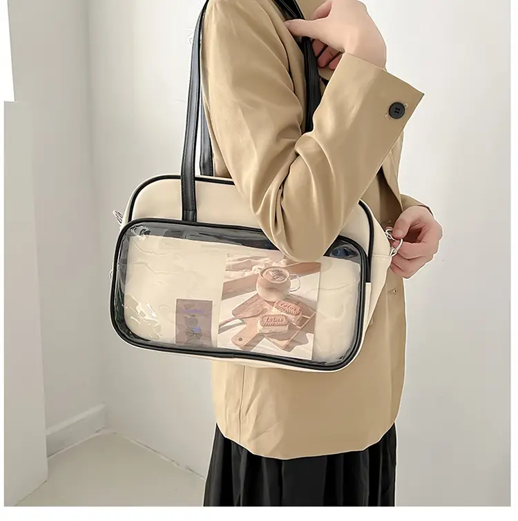 Women's Square Fashion Tote Bag with Clear Window 2025 — feature 16