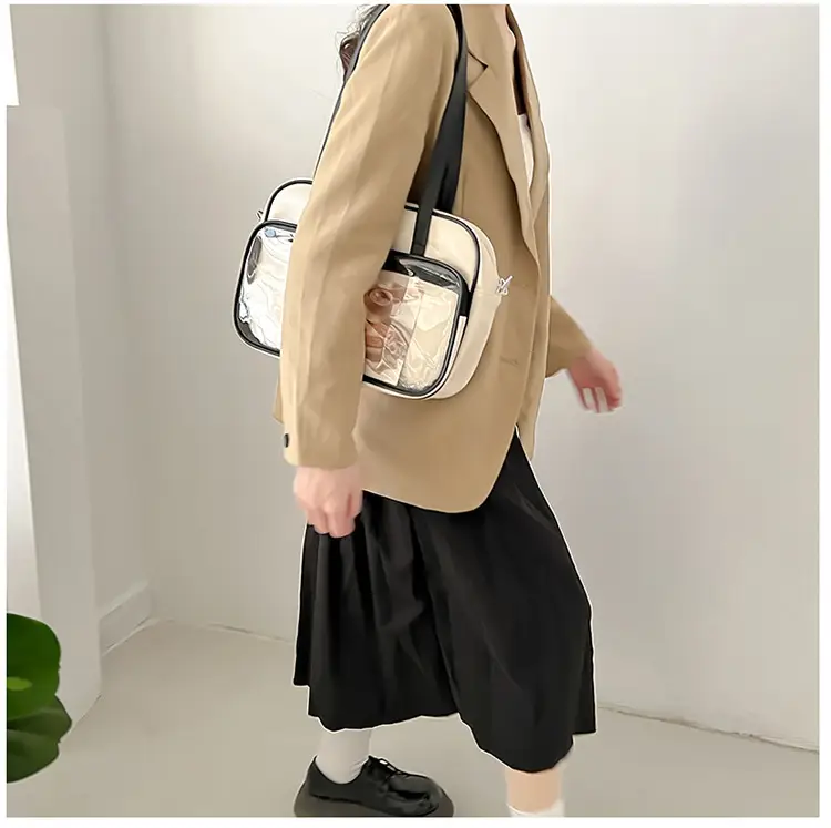 Women's Square Fashion Tote Bag with Clear Window 2025 — feature 17