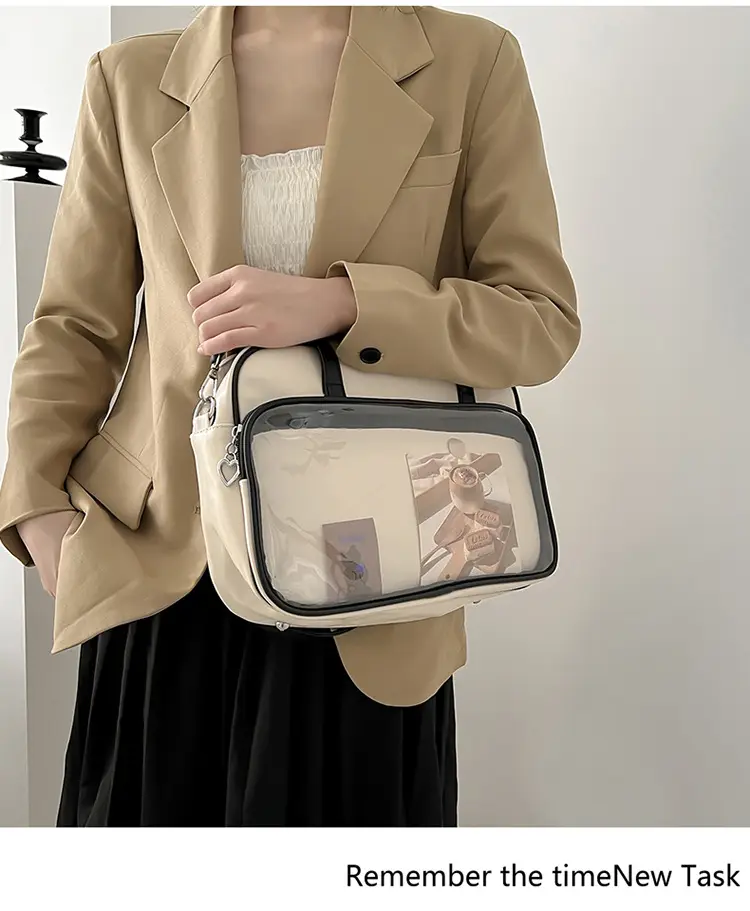 Women's Square Fashion Tote Bag with Clear Window 2025 — feature 21