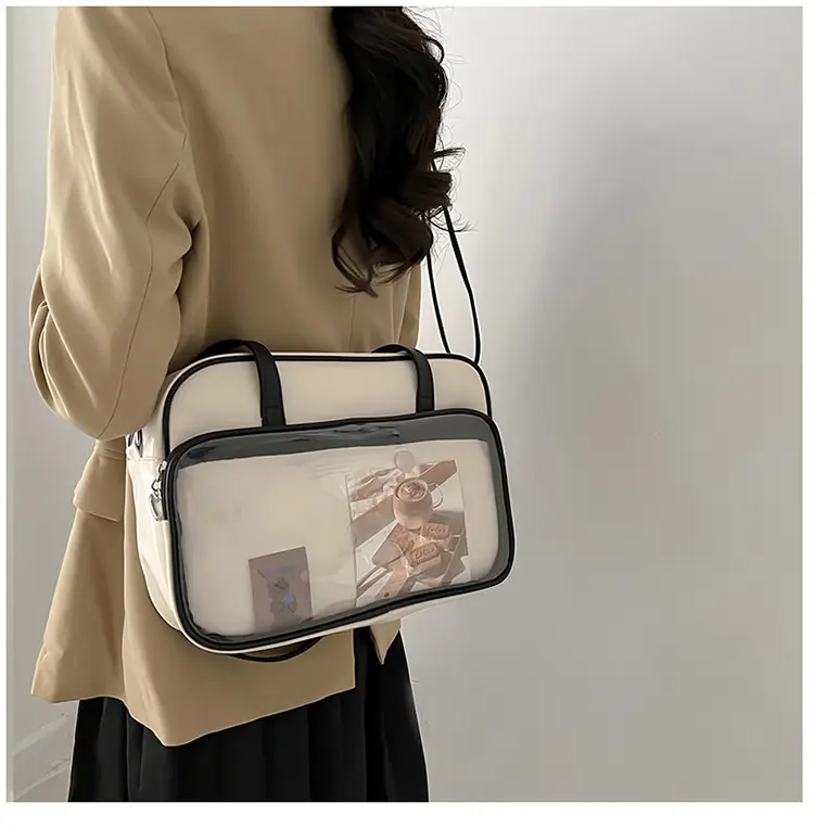 Women's Square Fashion Tote Bag with Clear Window 2025 — feature 22