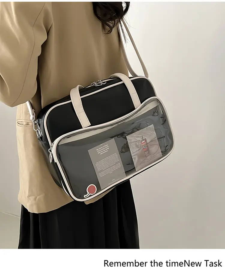 Women's Square Fashion Tote Bag with Clear Window 2025 — feature 28