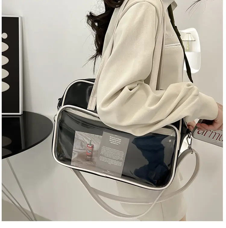 Women's Square Fashion Tote Bag with Clear Window 2025 — feature 30