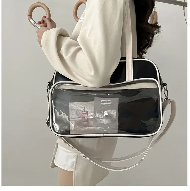 Women's Square Fashion Tote Bag with Clear Window 2025 — feature 31