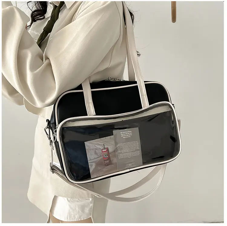 Women's Square Fashion Tote Bag with Clear Window 2025 — feature 32