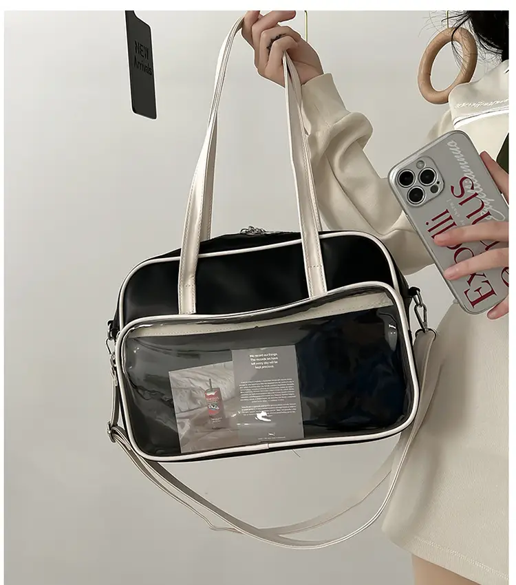 Women's Square Fashion Tote Bag with Clear Window 2025 — feature 33