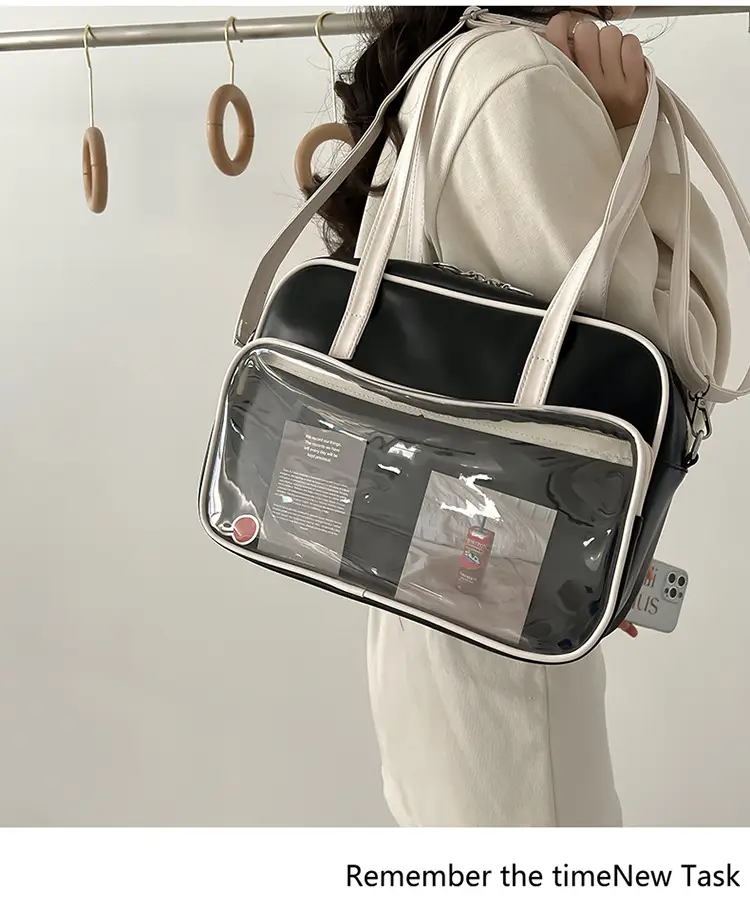 Women's Square Fashion Tote Bag with Clear Window 2025 — feature 35