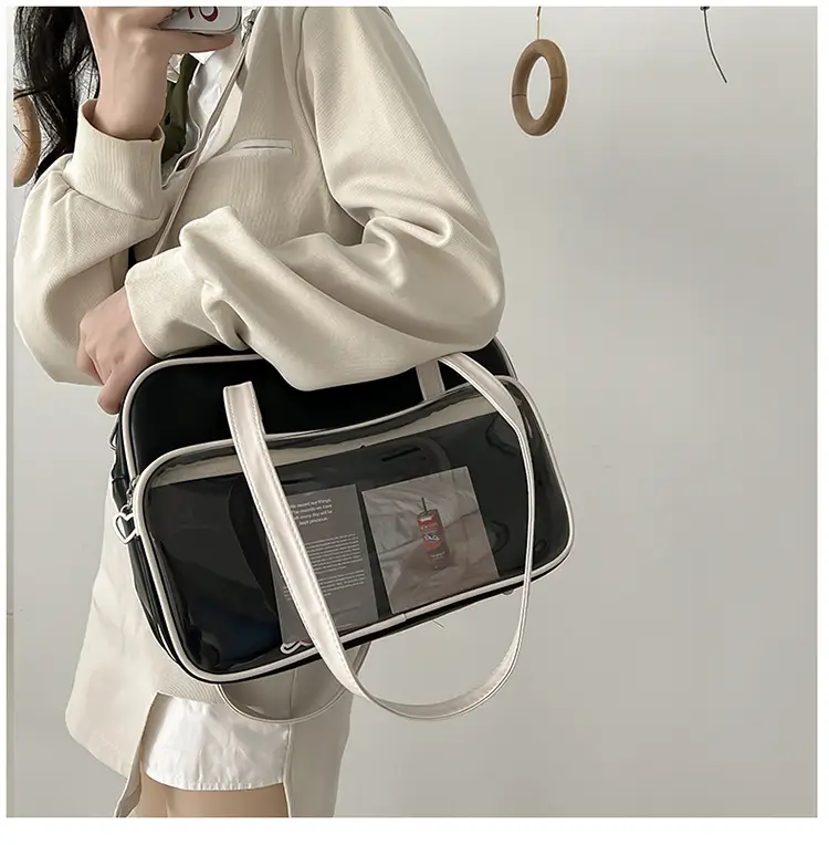 Women's Square Fashion Tote Bag with Clear Window 2025 — feature 36