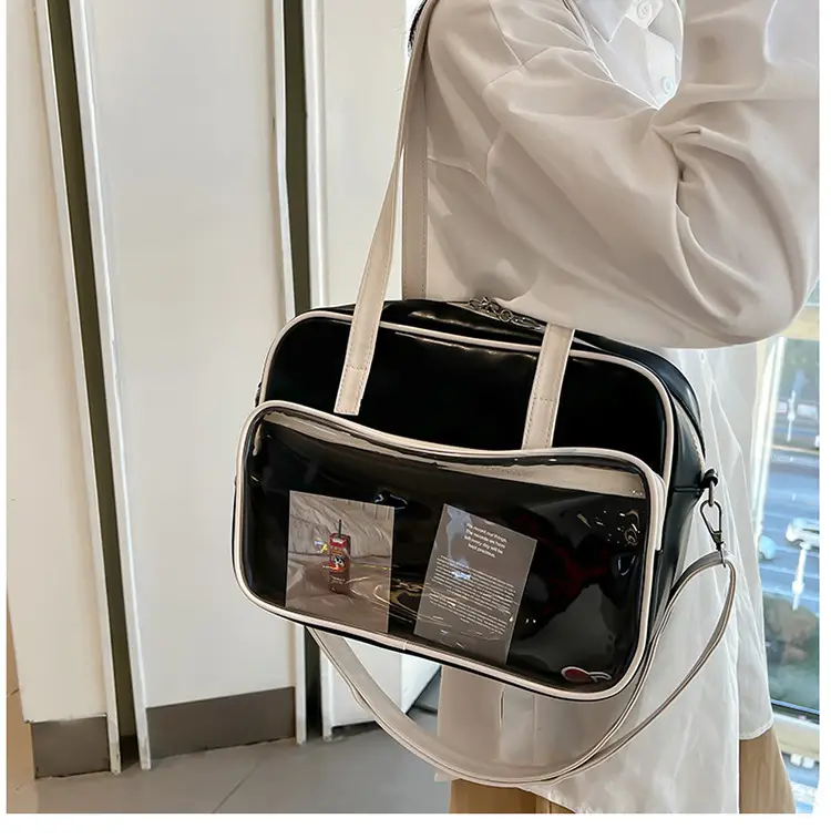 Women's Square Fashion Tote Bag with Clear Window 2025 — feature 37