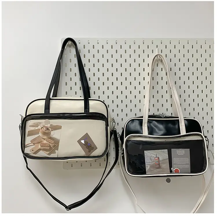 Women's Square Fashion Tote Bag with Clear Window 2025 — feature 39