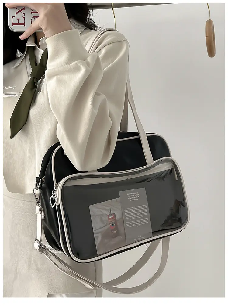 Women's Square Fashion Tote Bag with Clear Window 2025 — feature 4