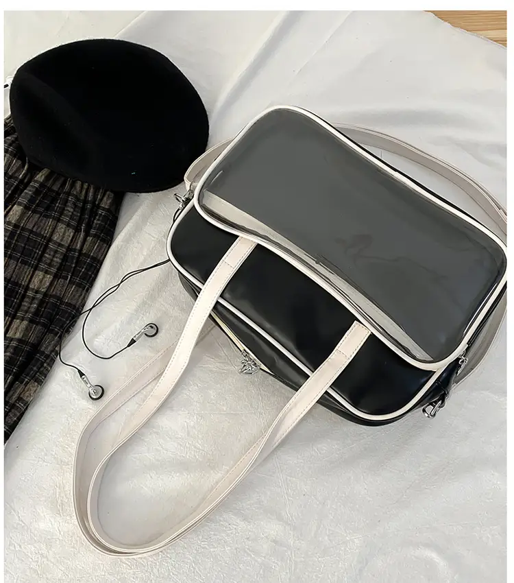 Women's Square Fashion Tote Bag with Clear Window 2025 — feature 40