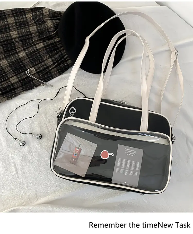 Women's Square Fashion Tote Bag with Clear Window 2025 — feature 42