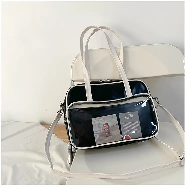 Women's Square Fashion Tote Bag with Clear Window 2025 — feature 43