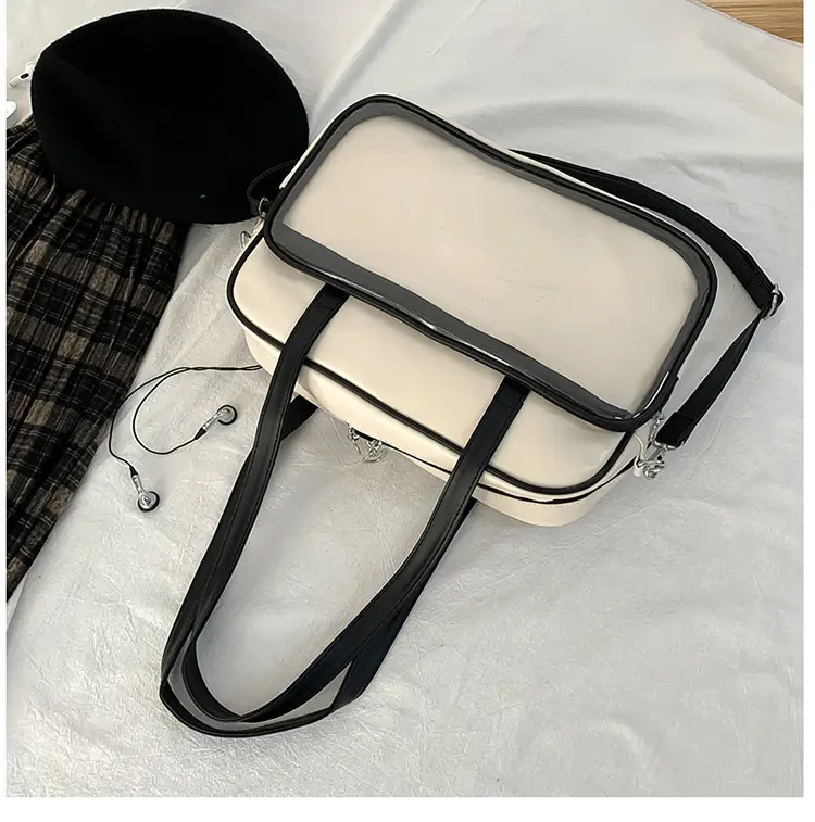 Women's Square Fashion Tote Bag with Clear Window 2025 — feature 44