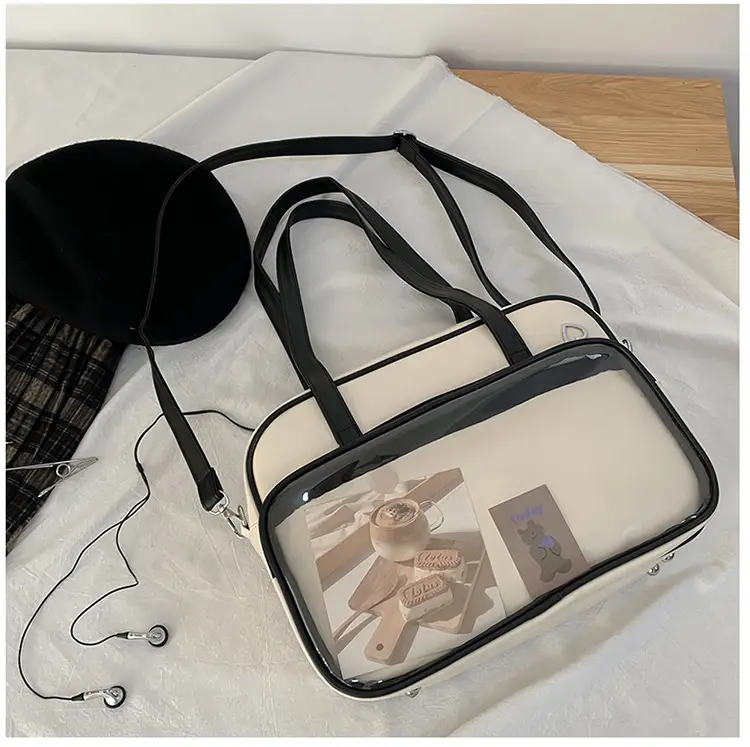 Women's Square Fashion Tote Bag with Clear Window 2025 — feature 46