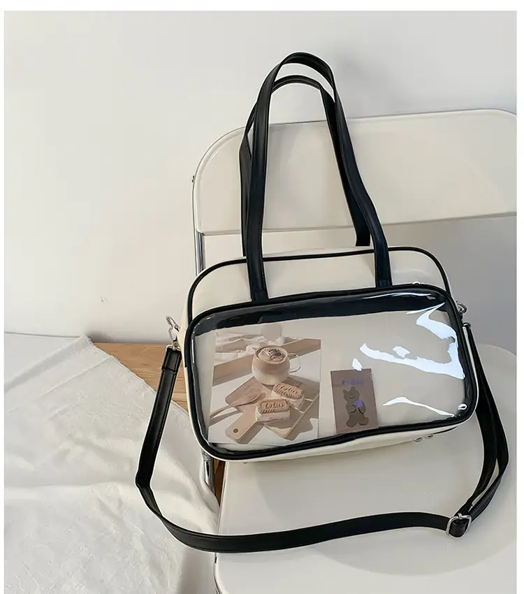 Women's Square Fashion Tote Bag with Clear Window 2025 — feature 47