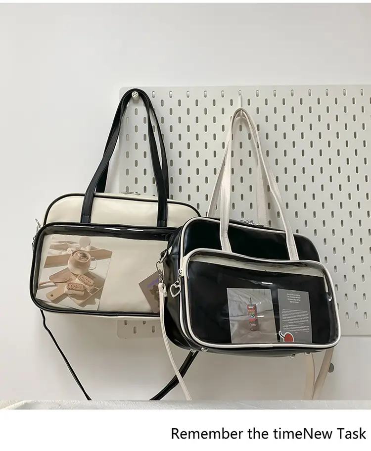 Women's Square Fashion Tote Bag with Clear Window 2025 — feature 49