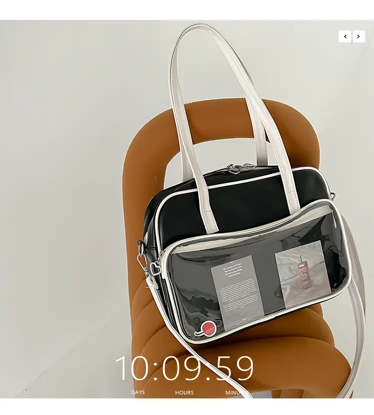 Women's Square Fashion Tote Bag with Clear Window 2025 — feature 6