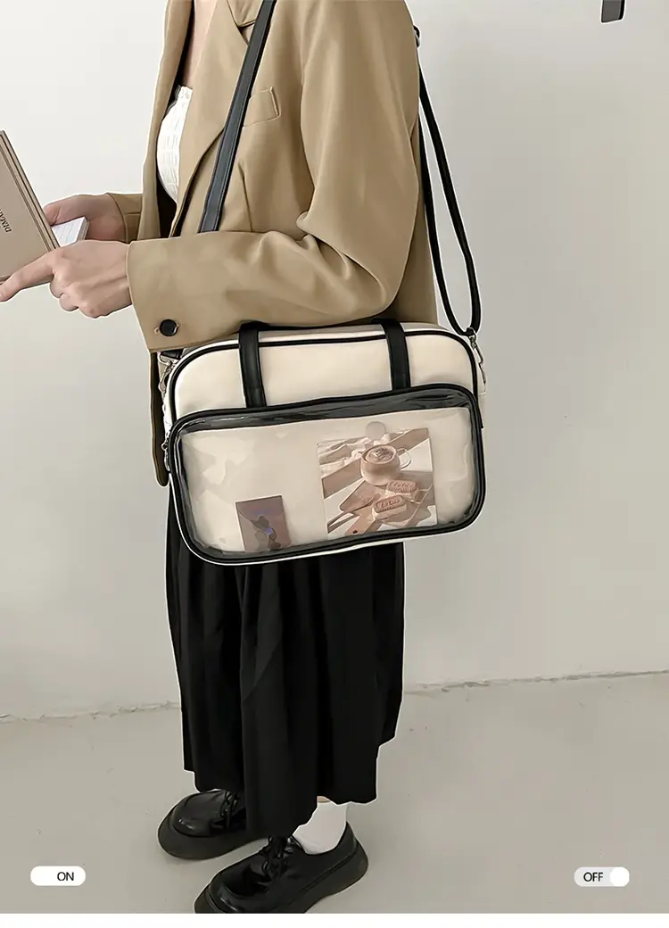 Women's Square Fashion Tote Bag with Clear Window 2025 — feature 7