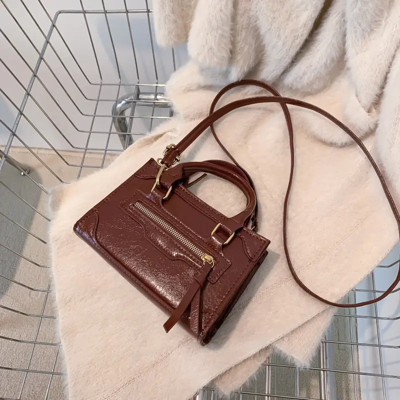 Vintage Brown Shoulder Crossbody Bag for Women - Image 5