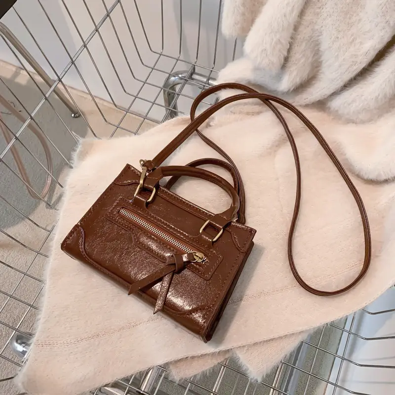Vintage Brown Shoulder Crossbody Bag for Women - Image 6