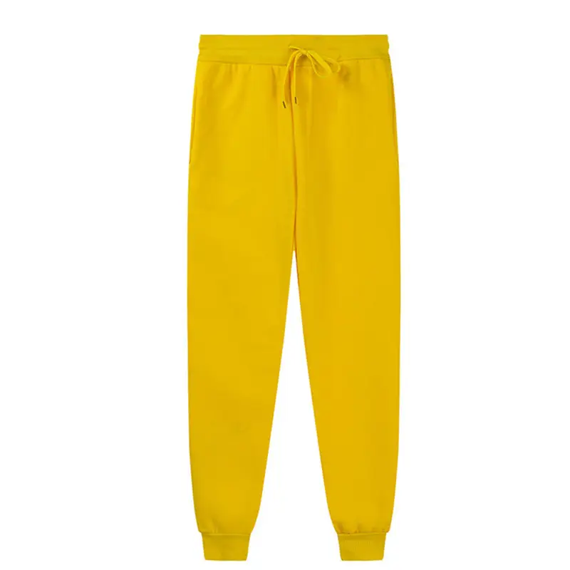 Men's Yellow Fleece Sweatpants Large Wholesale - Image 6
