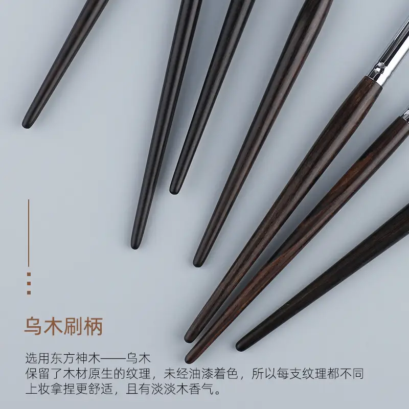 Ebony Snow Fox Eye Makeup Brush Set 7 Pcs - Image 11