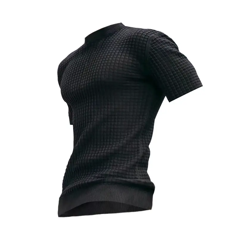 Men's 2025 Square T-Shirt White Round Neck Half Sleeve - Image 2
