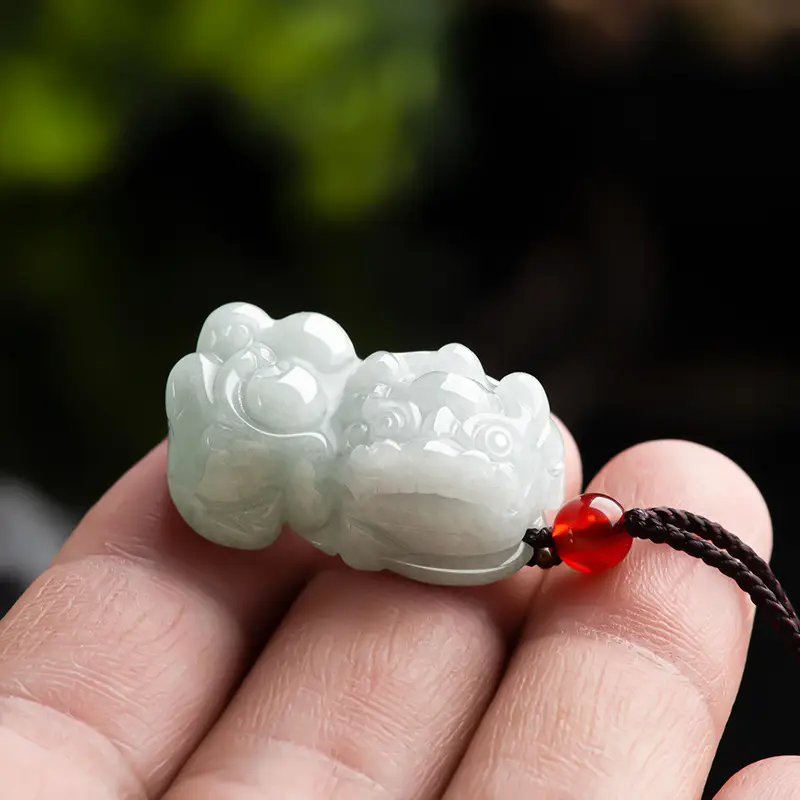Natural Myanmar Jade Bear Pendant for Men Women - Image 3