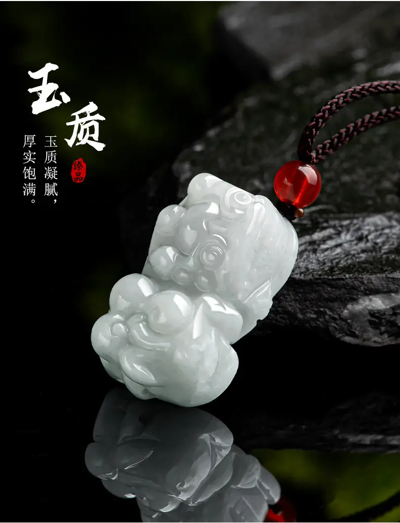 Natural Myanmar Jade Bear Pendant for Men Women — feature 5