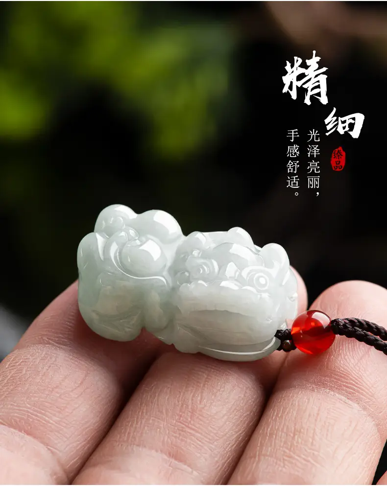 Natural Myanmar Jade Bear Pendant for Men Women — feature 6