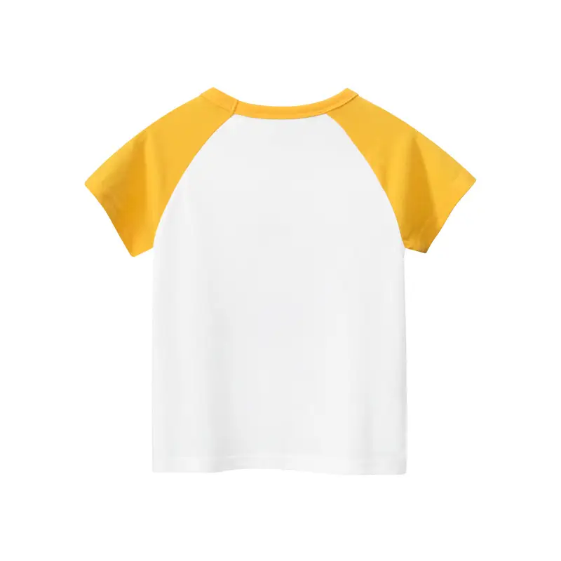 27Kids Car-Themed White Yellow Short Sleeve T-Shirt - Image 5