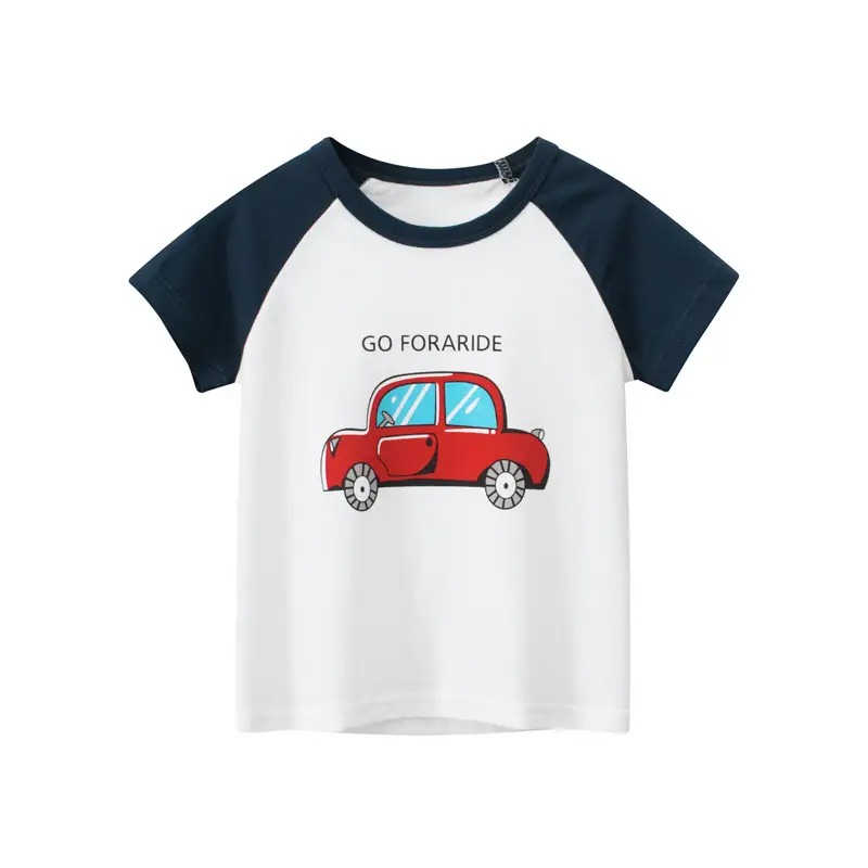 27Kids Car-Themed White Yellow Short Sleeve T-Shirt - Image 3