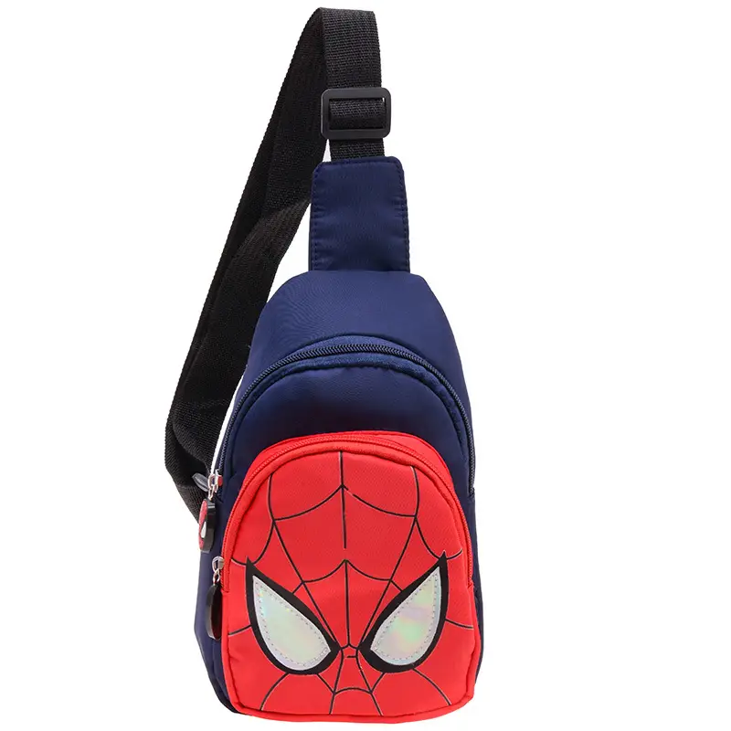 Spider-Man Kids Chest Bag Blue Red Nylon Shoulder Bag