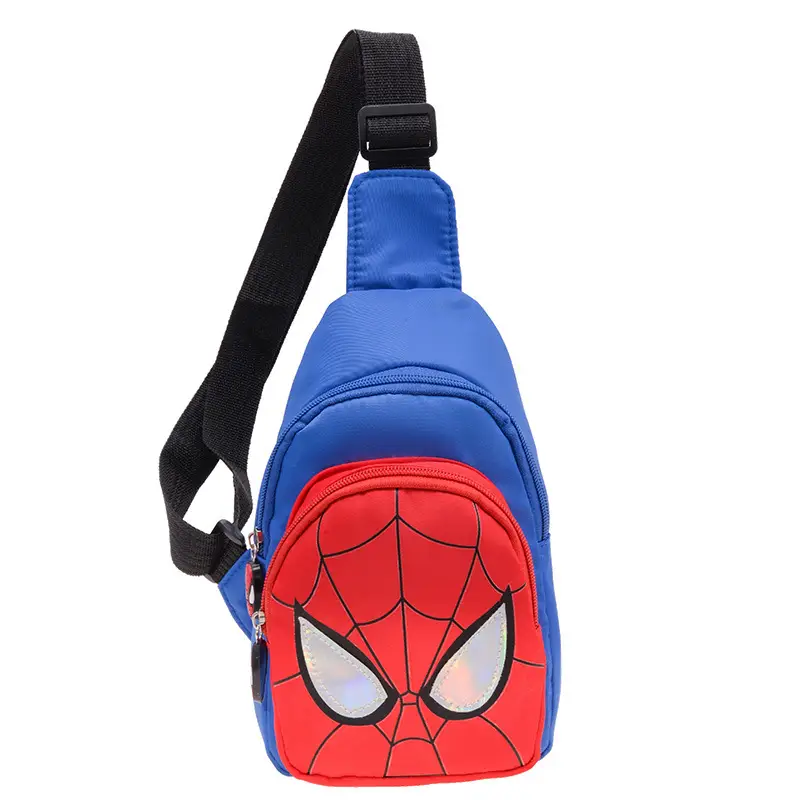Spider-Man Kids Chest Bag Blue Red Nylon Shoulder Bag