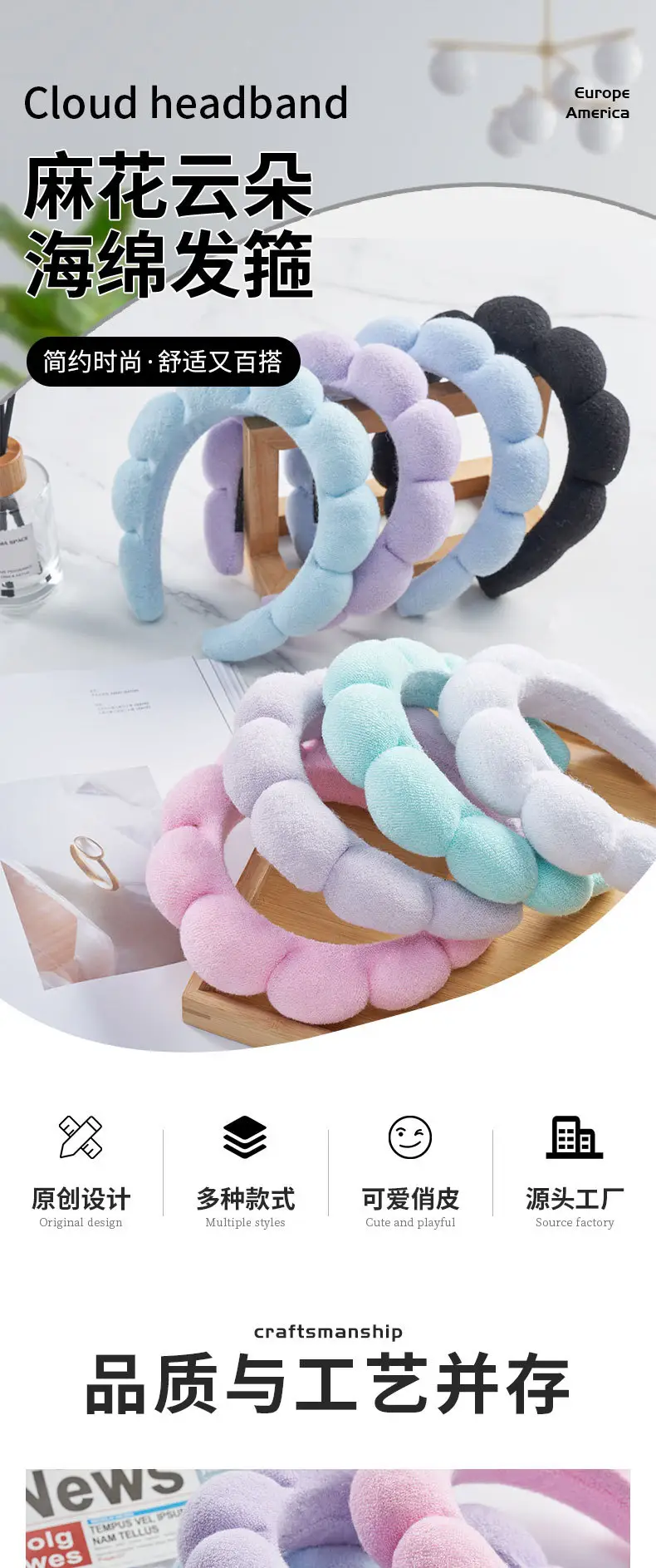 Women's Grey Hair Hoop with Twist Lock for High Skull Top — feature 2