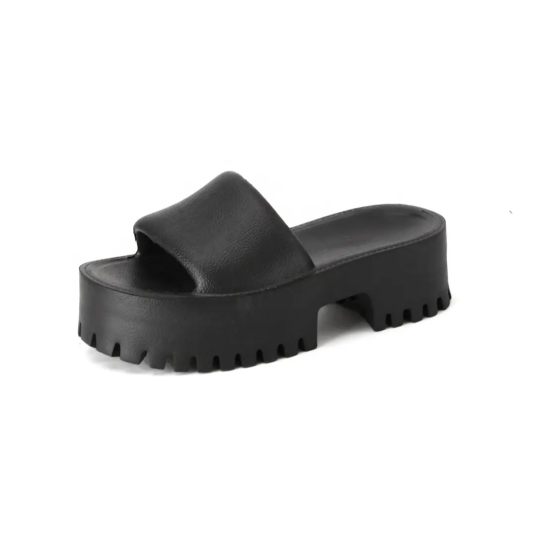 Slippers for Women New Outer Wear Thick-Soled Ultra-High Heels European and American Ins Trbottomy Fashion Popular Eva Cool Casual Large Size