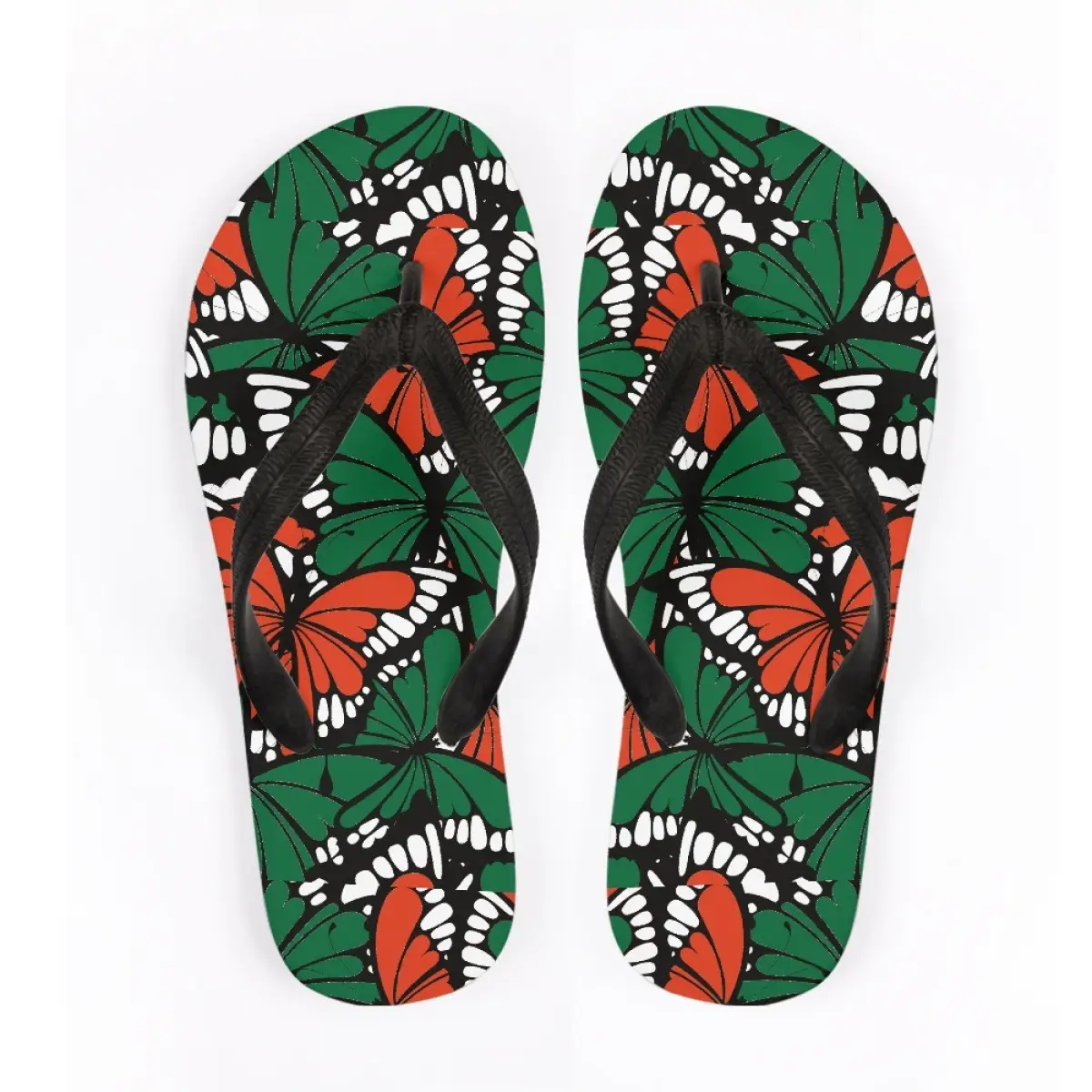 Yellow Butterfly Flip Flops for Men Women