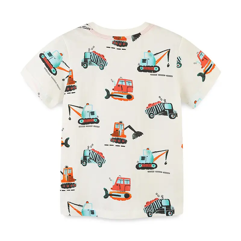 Kids Crewneck T-Shirt Cartoon Print Cotton Summer Boys - Image 3