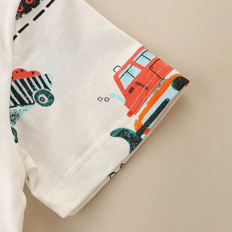 Kids Crewneck T-Shirt Cartoon Print Cotton Summer Boys - Image 5