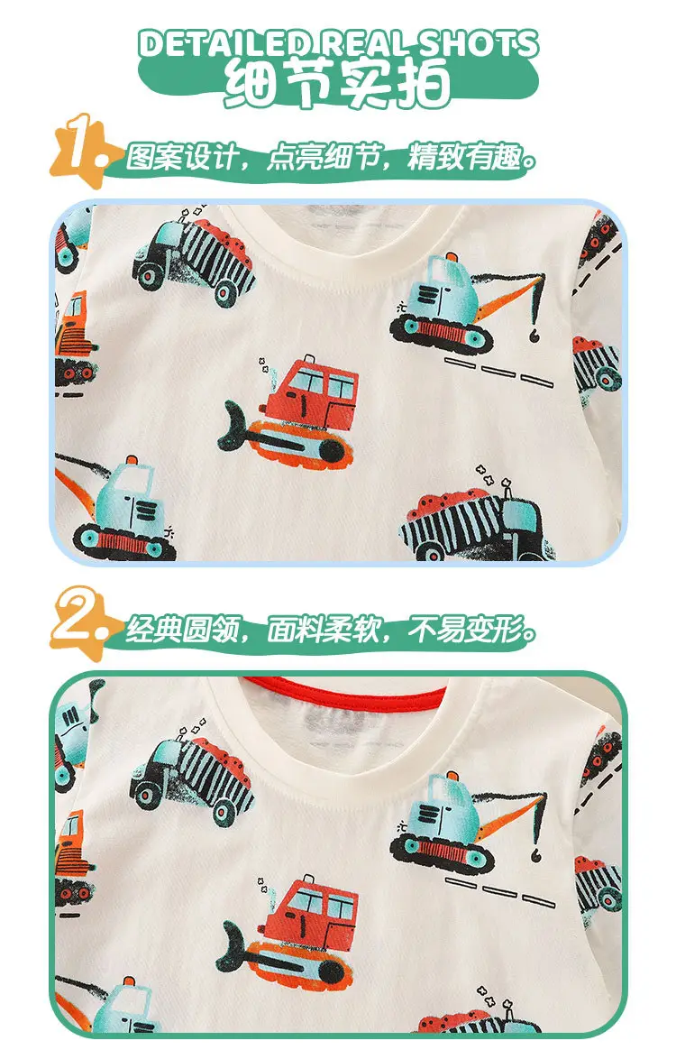 Kids Crewneck T-Shirt Cartoon Print Cotton Summer Boys — feature 36