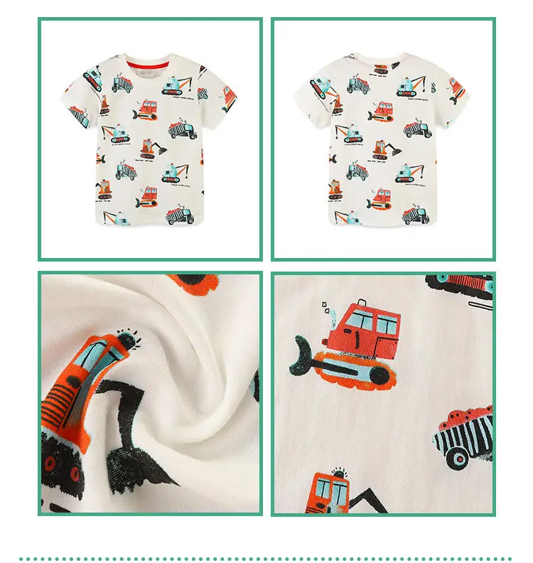 Kids Crewneck T-Shirt Cartoon Print Cotton Summer Boys — feature 38