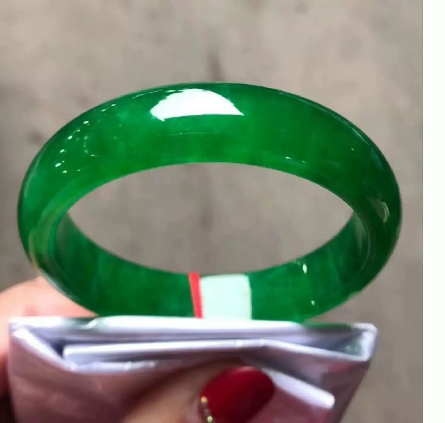 Natural Burmese Jade Bracelet Dark Green A-Grade Ice Waxy — feature 4