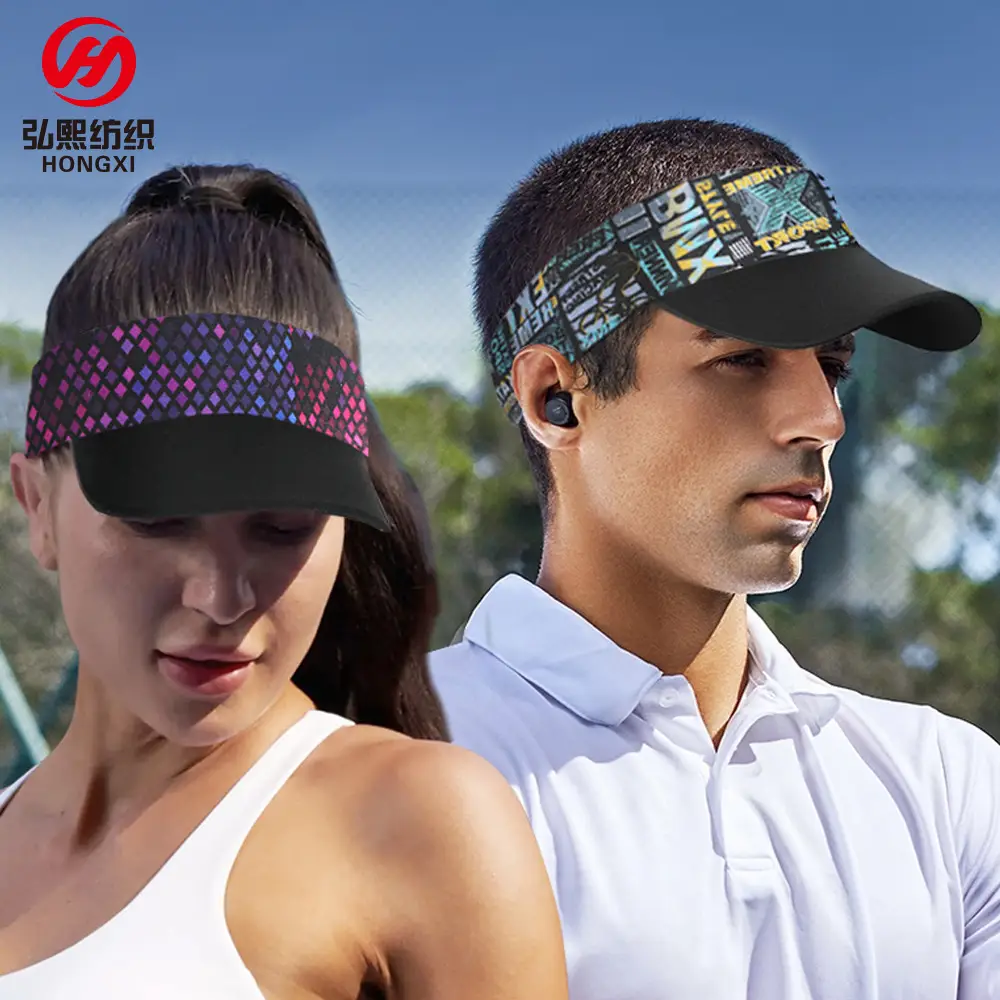 Printed UV Sunshade Hat for Men Women Running Outdoor