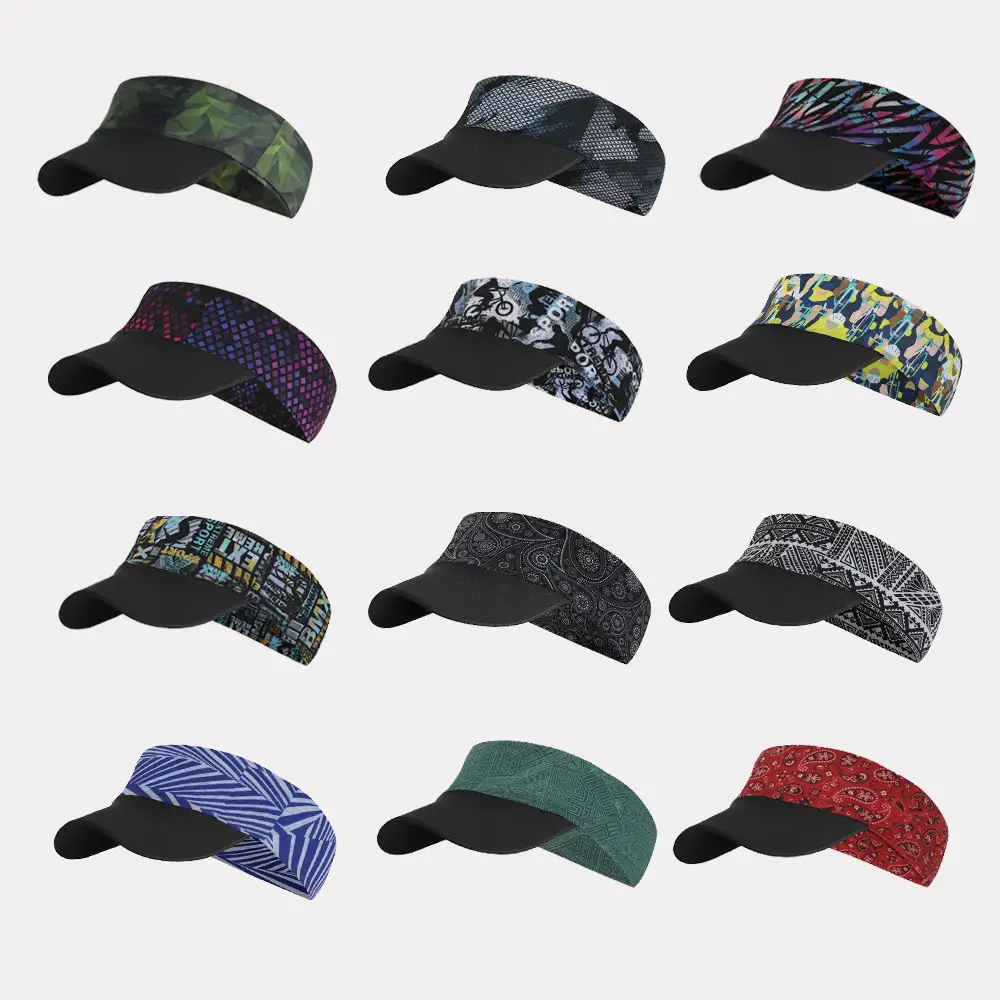 Printed UV Sunshade Hat for Men Women Running Outdoor - Image 16