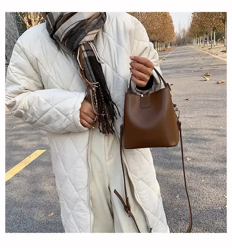 Korean Style Brown Shoulder Crossbody Bag for Women — feature 12