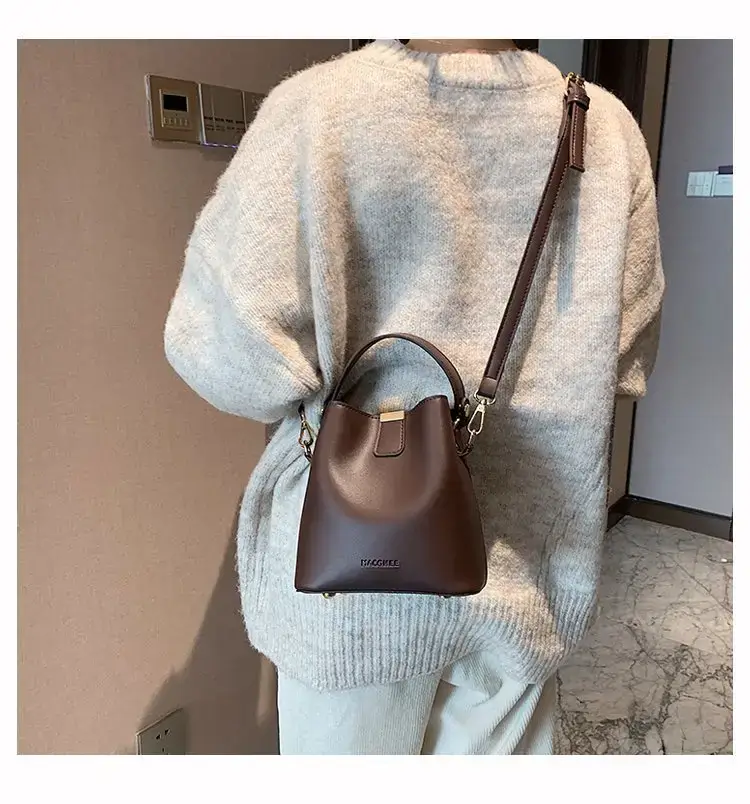Korean Style Brown Shoulder Crossbody Bag for Women — feature 16