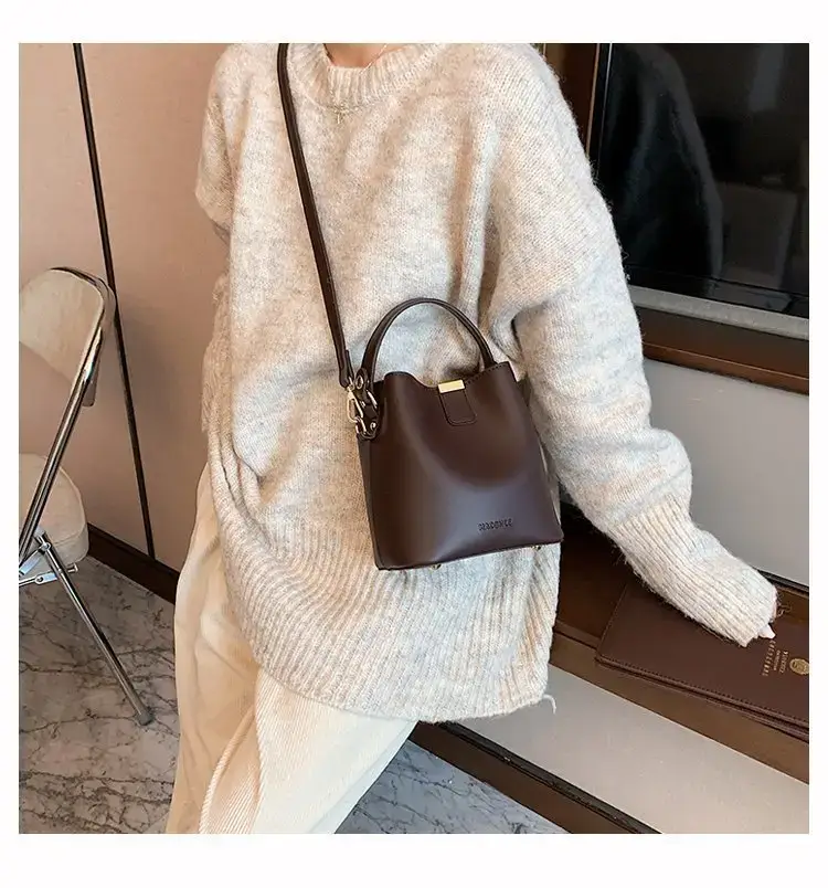 Korean Style Brown Shoulder Crossbody Bag for Women — feature 18