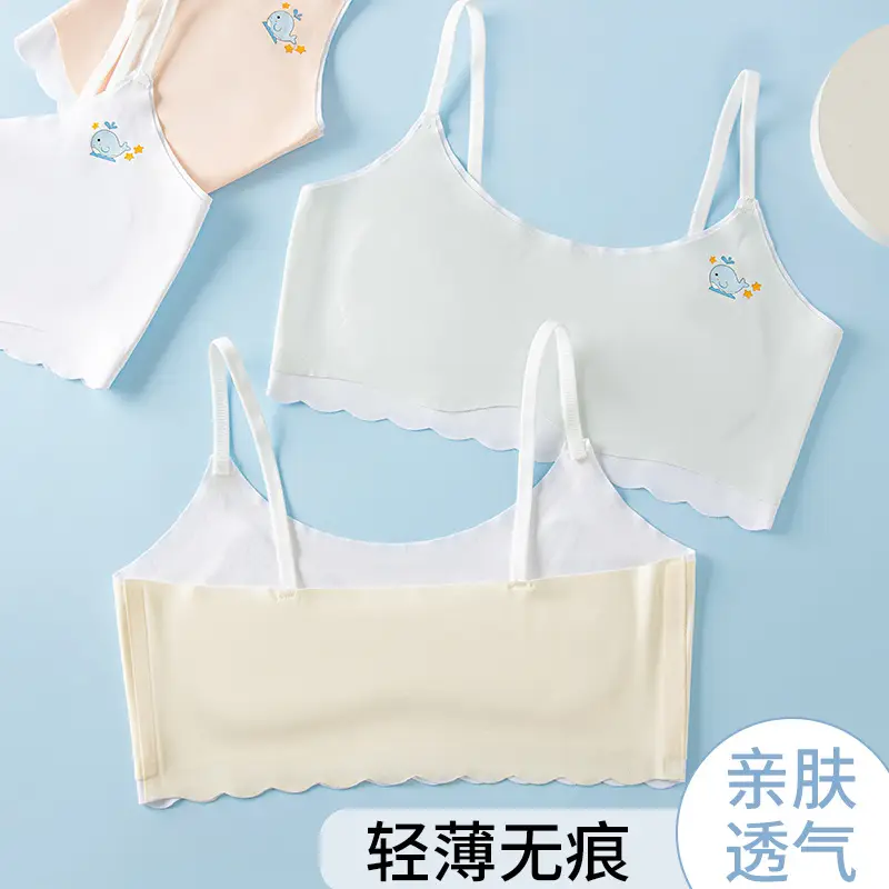 Traceless girls' underwear puberty teenage girls junior high school girls bra student vest summer thin hair generation - Image 18