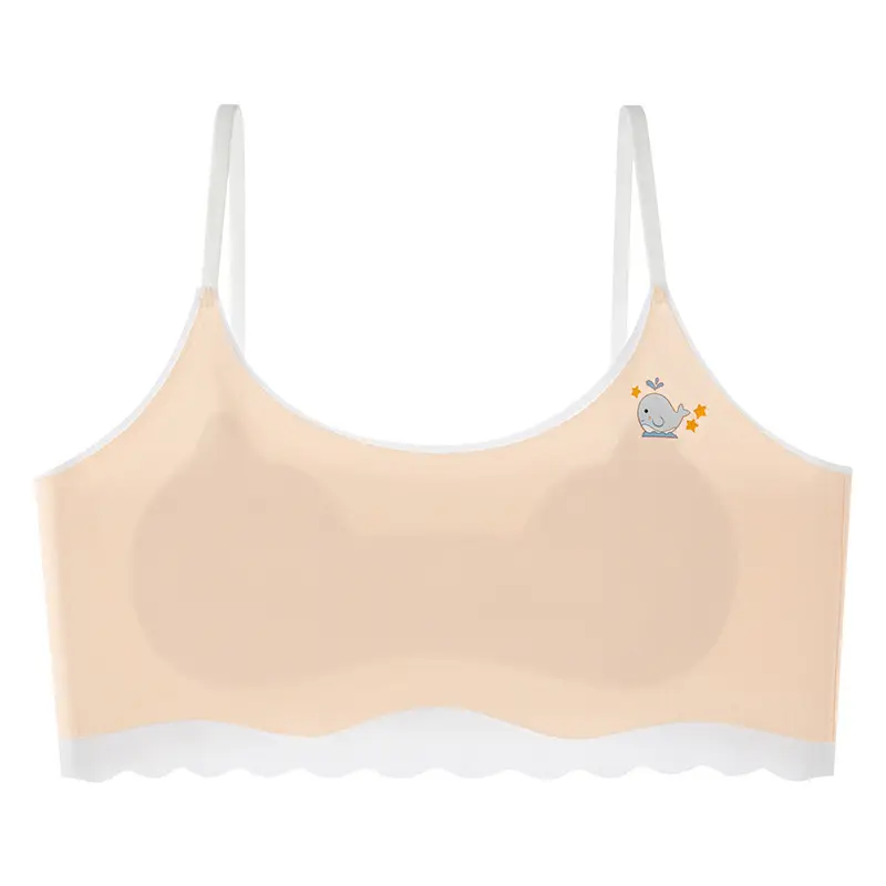Traceless girls' underwear puberty teenage girls junior high school girls bra student vest summer thin hair generation - Image 2